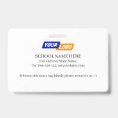 Kinderkeurmerk met schattig dierlijk ontwerp badge (Achterkant)