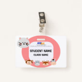 Kinderkeurmerk met schattig dierlijk ontwerp badge (Voorkant met clip)
