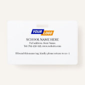 Kinderkeurmerk met schattig dierlijk ontwerp badge (Achterkant)