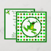 Kinderkikker en groene pokdots van afgelopen dag kaart (Voorkant / Achterkant)