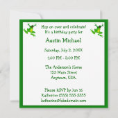 Kinderkikker en groene pokdots van afgelopen dag kaart (Achterkant)