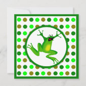 Kinderkikker en groene pokdots van afgelopen dag kaart (Voorkant)