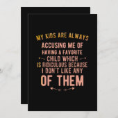 Kinderkind verwijten bedankkaart (Voorkant / Achterkant)