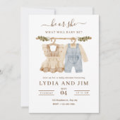 Kinderkleding Geslacht Onthulling Uitnodiging, Boh (Voorkant)