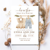 Kinderkleding Geslacht Onthulling Uitnodiging, Boh Kaart