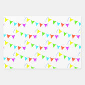 Kinderkleurige geboortedagevaluatie inpakpapier vel (Voorkant 3)