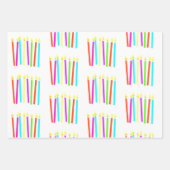 Kinderkleurige geboortedagevaluatie inpakpapier vel (Voorkant)