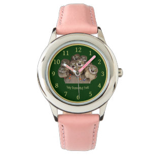 Kinderklok ~ Baby Burrowing Owls ~ Watch Horloge