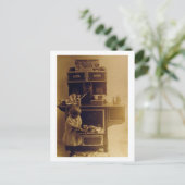 Kinderkoken Oude Fashioned Stove  Briefkaart (Staand voorkant)