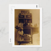 Kinderkoken Oude Fashioned Stove  Briefkaart (Voorkant / Achterkant)