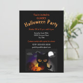 Kinderkostuum Halloween-feest uitnodiging (Staand voorkant)