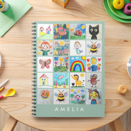 Kinderkunst Aandenken 20 Tekeningen Collage Notitieboek