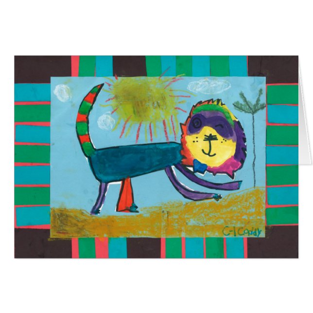 Kinderkunst - Kaddiumcreaties - Leeuw (Voorkant Horizontaal)