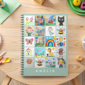 Kinderkunst Keepsake 20 tekeningen Collage Notitieboek