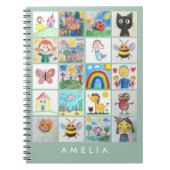 Kinderkunst Keepsake 20 tekeningen Collage Notitieboek (Voorkant)