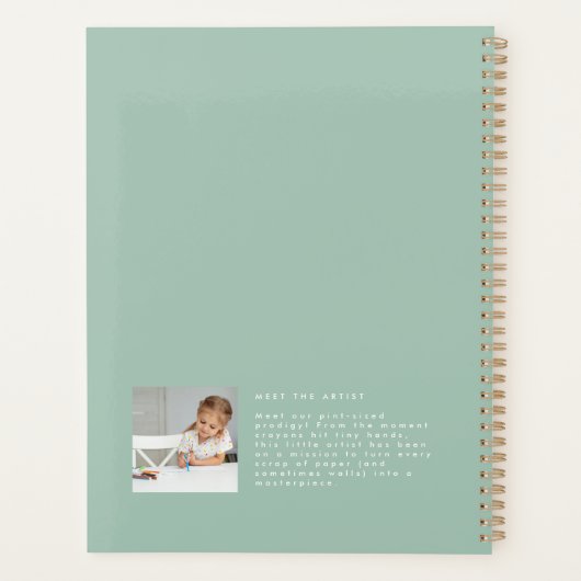 Kinderkunst Keepsake 20 tekeningen Collage Planner (Achterkant)
