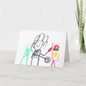 Kinderkunst Schilderij maken Kaart (Voorkant)