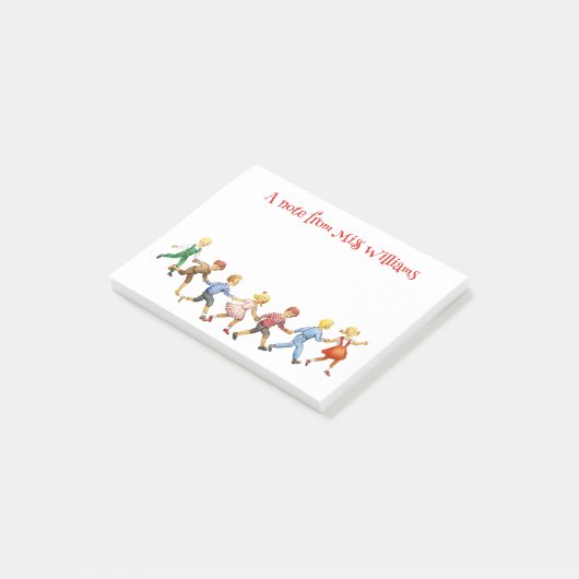 Kinderkunst uit het verleden Gepersonaliseerde boo Post-it® Notes (Schuin)