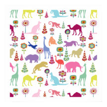 Kinderkunst van PixDezines Wilde Dieren