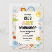Kinderkunstworkshop Kinderambachtfeestje Kaart (Voorkant)