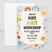 Kinderkunstworkshop Kinderambachtfeestje Kaart (Voorkant / Achterkant)