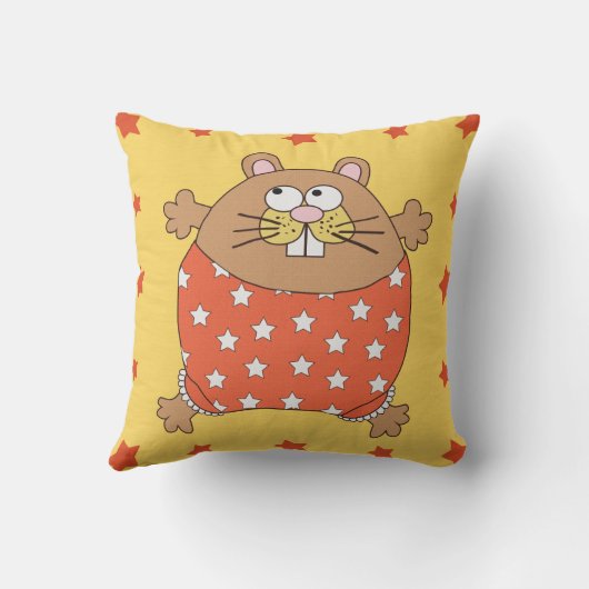 Kinderkussen met muis en sterren kussen (Achterkant)