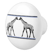 Kinderlade met twee Giraffes trekken Keramische Knop (Rechts)