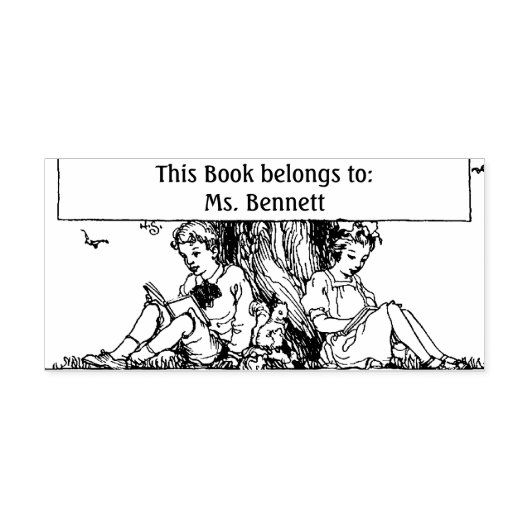 Kinderleesplaat Rubberstempel (Afrduk)