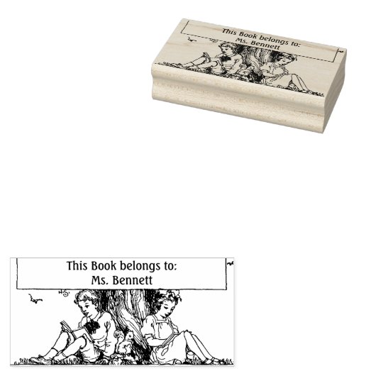 Kinderleesplaat Rubberstempel (Gestempeld)