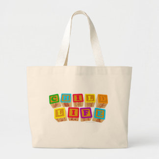 Kinderleven blokkeert totebag grote tote bag
