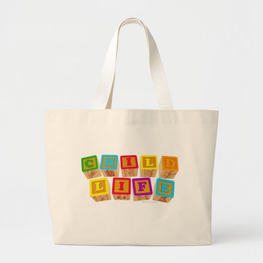 Kinderleven blokkeert totebag grote tote bag (Voorkant)