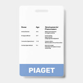 Kinderleven Kindontwikkeling Theoretici Badge (Achterkant)