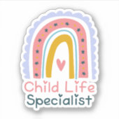 Kinderlevensspecialist Rainbow Child Life Maand CL Sticker (Voorkant)