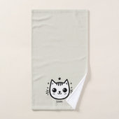 kinderlijke tekening | Zwart-Wit | minimalistisch Bad Handdoek (Handdoek)