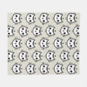 kinderlijke tekening | Zwart-Wit | minimalistisch Fleece Deken (Voorkant (Horizontaal))