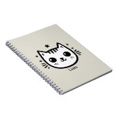 kinderlijke tekening | Zwart-Wit | minimalistisch Notitieboek (Rechterzijde)