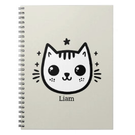 kinderlijke tekening | Zwart-Wit | minimalistisch Notitieboek