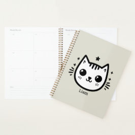kinderlijke tekening | Zwart-Wit | minimalistisch Planner