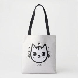 kinderlijke tekening | Zwart-Wit | minimalistisch Tote Bag