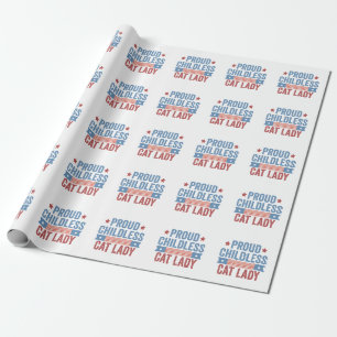 Kinderloos kat dame 2024 cadeaupapier