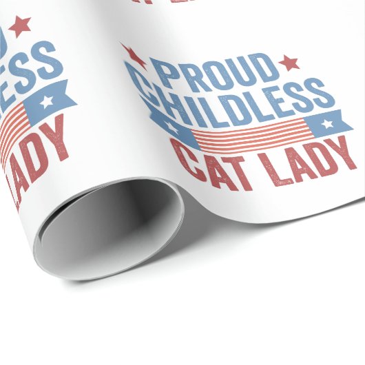 Kinderloos kat dame 2024 cadeaupapier (Rol Hoek)