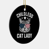 Kinderloos kat dame 2024 keramisch ornament (Rechts)