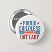 Kinderloos kat dame 2024 ronde button 5,7 cm (Voorkant /achterkant)