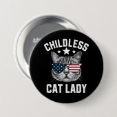 Kinderloos kat dame 2024 ronde button 7,6 cm (Voorkant /achterkant)