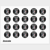 Kinderloos kat dame 2024 ronde sticker (Vel)