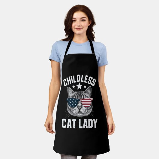 Kinderloos kat dame 2024 schort (Gedragen)
