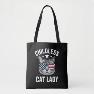 Kinderloos kat dame 2024 tote bag
