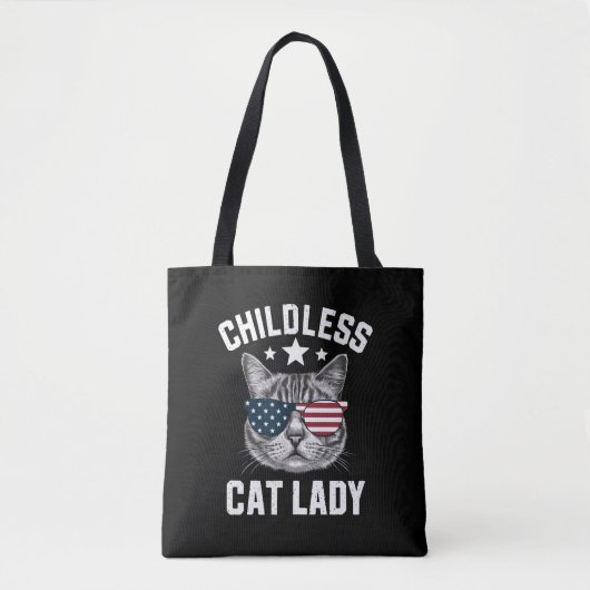 Kinderloos kat dame 2024 tote bag (Voorkant)