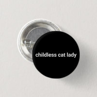 Kinderloos kat dame Minimalist grappig wit zwart