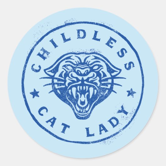 kinderloos kat dame moedig trots onafhankelijk ronde sticker (Voorkant)